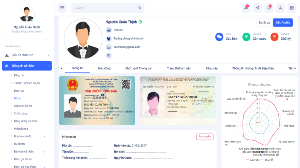 Đồng bộ tập trung thông tin người lao động