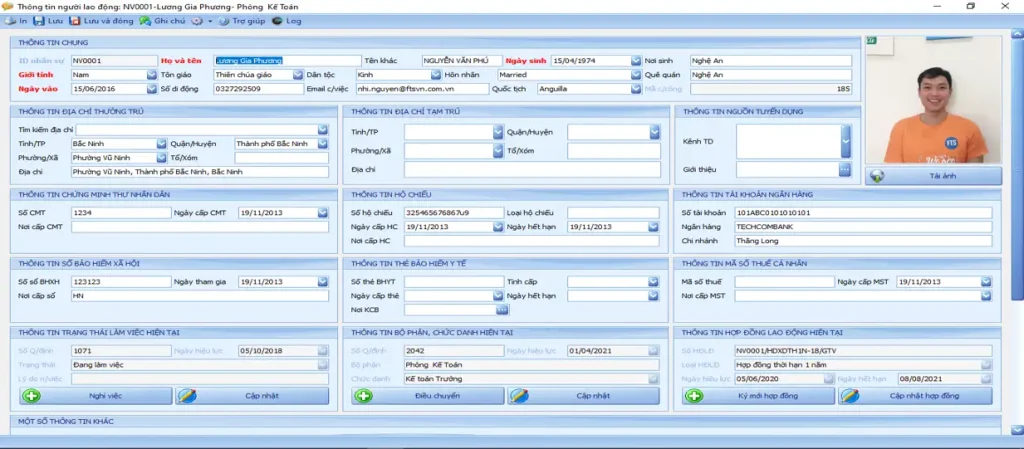 FTSHRM quản lý Data nhân sự đồng bộ - nhất quán - bảo mật