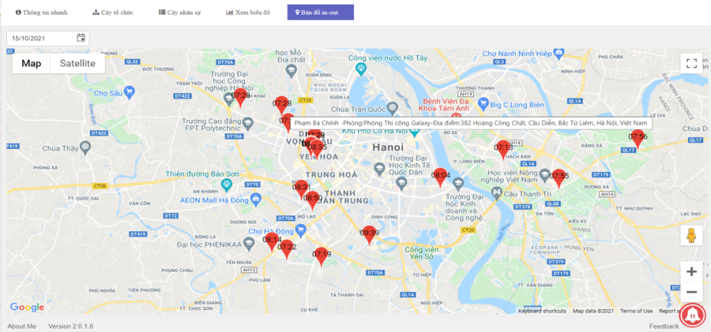 Chấm công online kết hợp định vị GPS